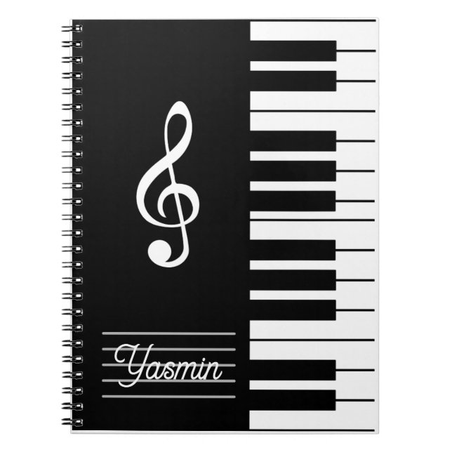 Carnet Personalized Music Notebook Piano Teacher  (Devant)