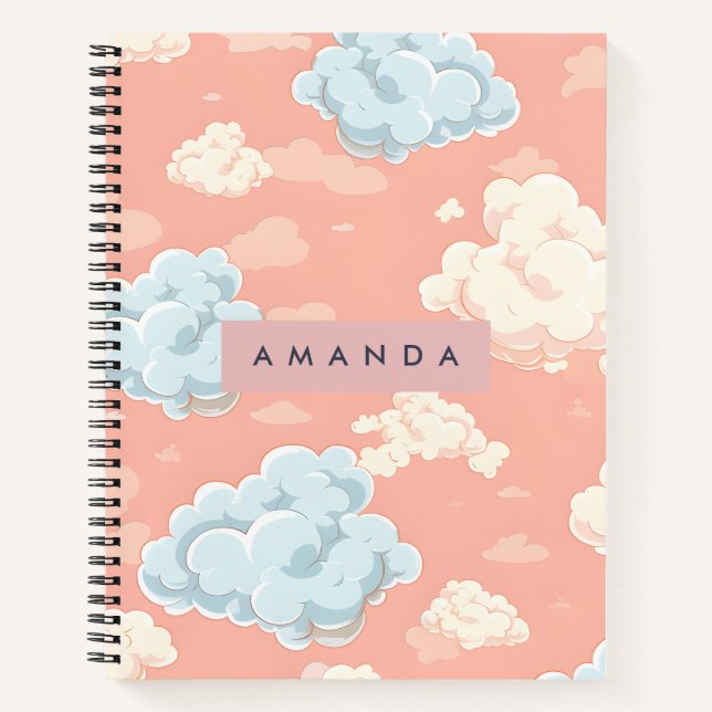 Carnet Personalized Pastel Cloud Dreamscape  (Devant)