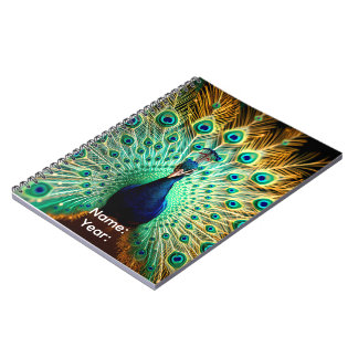 Carnet Personalized Peacock Frequencies Planner 