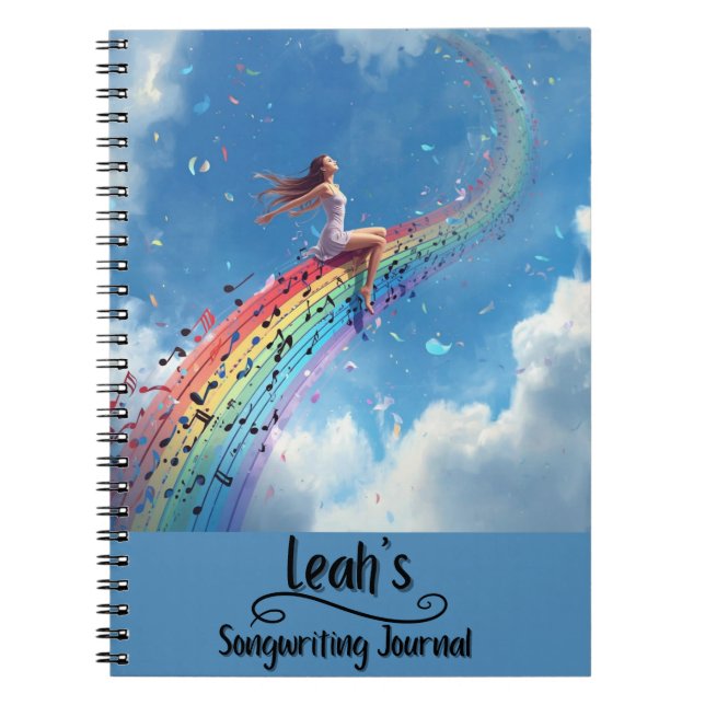 Carnet PERSONALIZED Songwriting Journal, Spiral Bound (Devant)