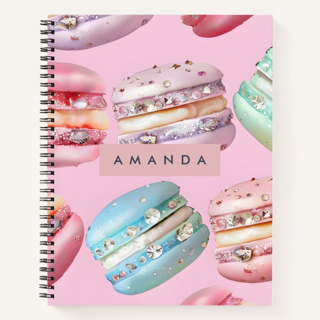 Carnet Personalized Sparkling Pastel Macaron Bliss (Devant)