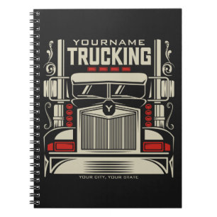 Carnet Personalized Trucking 18 Wheeler BIG Trucker