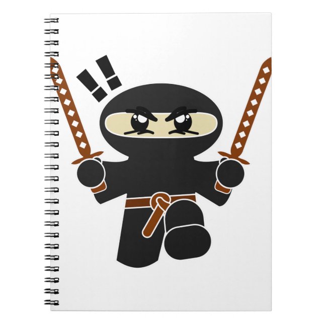 Carnet Personnage de Cartoon Ninja (Devant)