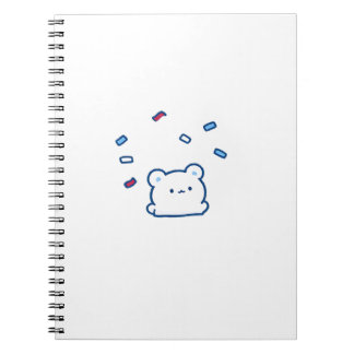 Carnet Personnage de célébration d'ours blanc mignon