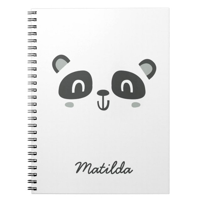 Carnet Personnage mignon panda enfants (Devant)