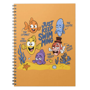 Carnet Personnages de poissons drôles