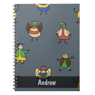 Carnet Personnages en allumettes d'enfants de garçon de