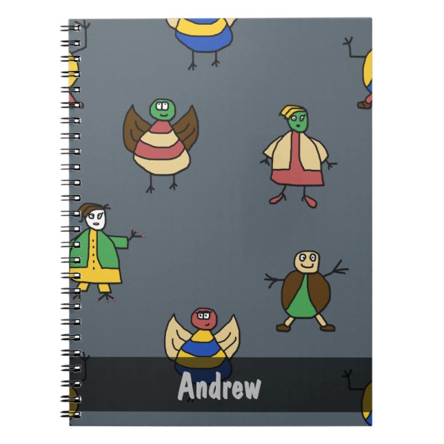 Carnet Personnages en allumettes d'enfants de garçon de (Devant)