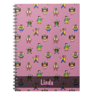 Carnet Personnages en allumettes Enfants Motif Fille n'im
