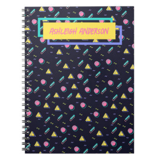Carnet Personnalisable - 90s Retro Arcade Motif géométriq