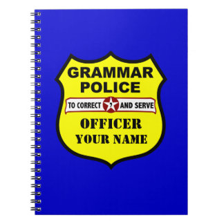 Carnet personnalisable de police de grammaire
