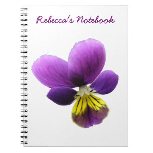 Carnet Personnalisable Pretty Pansy