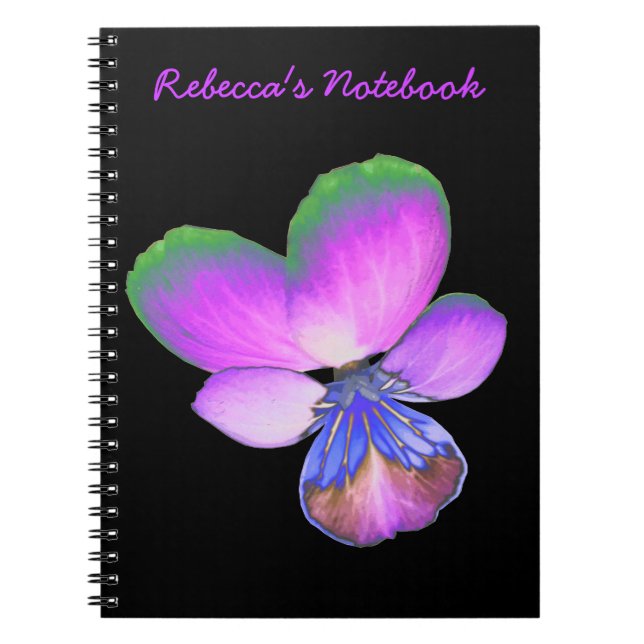 Carnet Personnalisable Pretty Pansy (Devant)