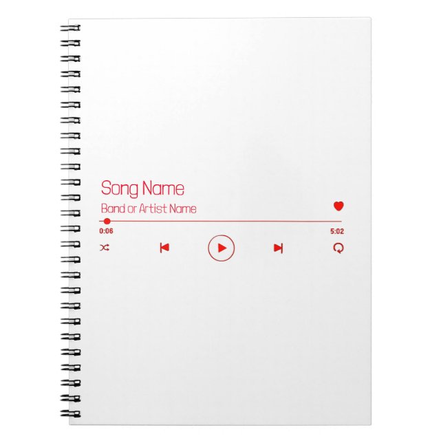 Carnet Personnalisable votre musique préférée (Devant)