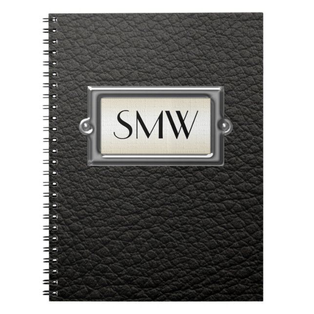 Carnet Personnalisation masculine exécutive à 3 lettres m (Devant)