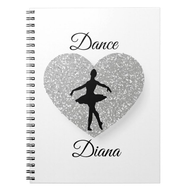 Carnet personnalisation Nom de danseur, Dance Coeur Étinc (Devant)