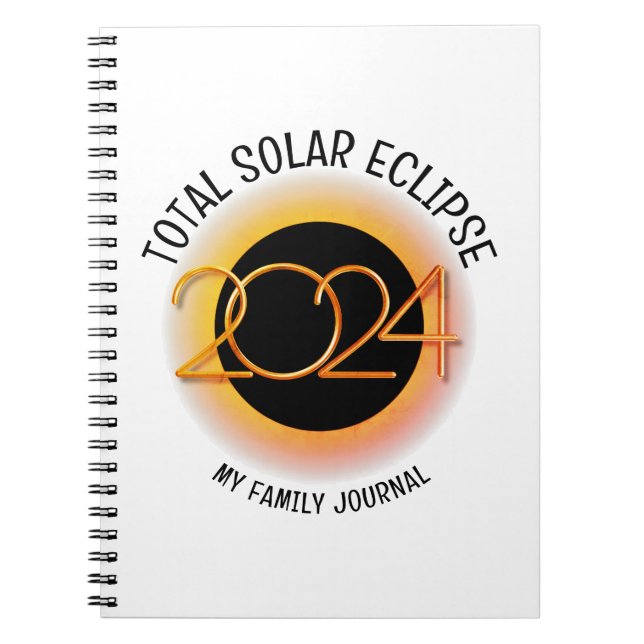 Carnet Personnalisé 2024 TOTAL SOLAR ECLIPSE Famille (Devant)