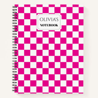 Carnet personnalisé à damier