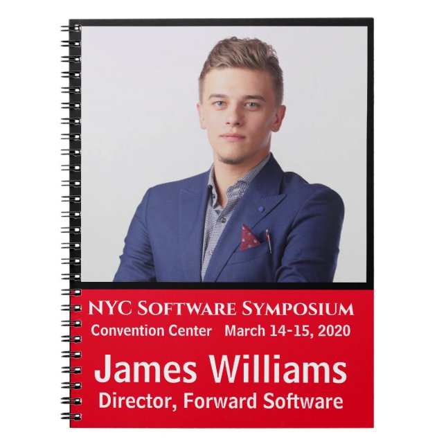 Carnet personnalisé à reliure spirale pour séminai (Devant)