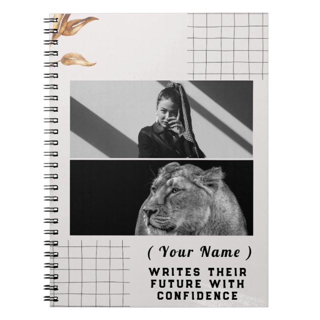 Carnet personnalisé Ajouter votre nom et photo (Devant)