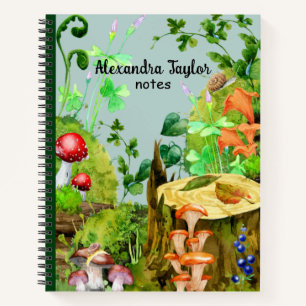Carnet personnalisé Aquarelle Forêt Chambres