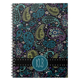 Carnet Personnalisé assez comme copie de Paisley de paon