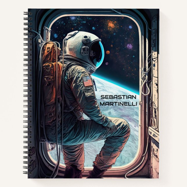 Carnet Personnalisé astronaute (Devant)