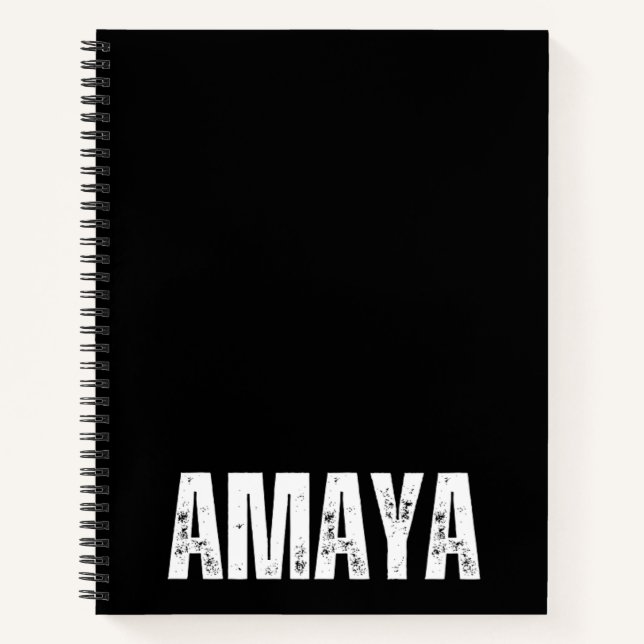 Carnet personnalisé avec Amaya (Devant)