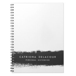 Carnet personnalisé Black Watercolor Splash