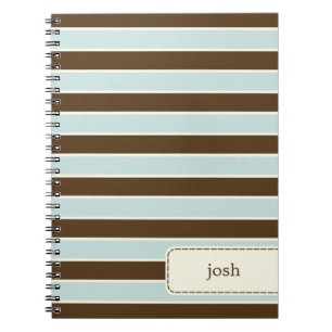 Carnet personnalisé - Brown/bleu