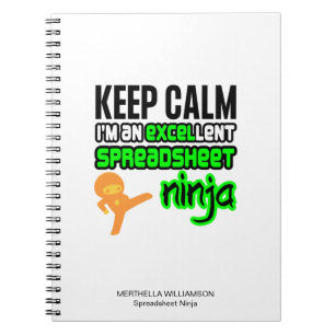 Carnet Personnalisé Conserver le calme EXCELlent SPREADSH