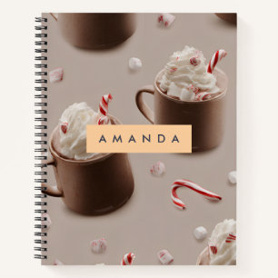 Carnet Personnalisé Cosy Pepperment Hot Chocolate Motif