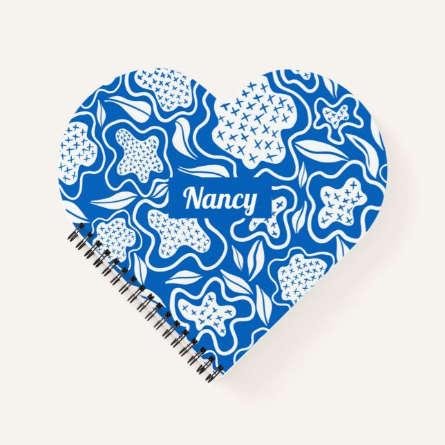 Carnet personnalisé Croix Bleu et Blanc (Devant)