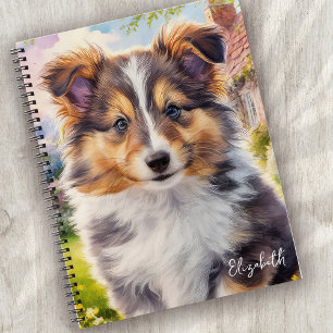 Carnet Personnalisé Cute Sheltie Chien Chien Chien Chien