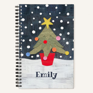 Carnet personnalisé d'arbre de Noël