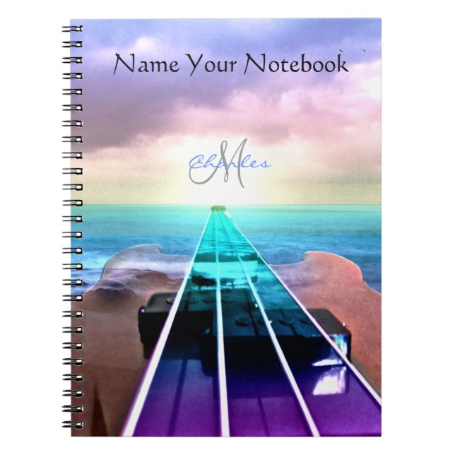 Carnet personnalisé de musique de guitare basse de (Devant)