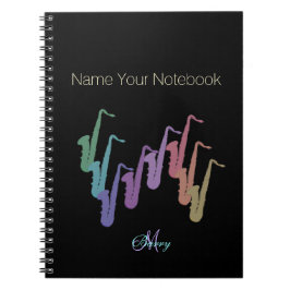 Carnet personnalisé de musique de saxophones
