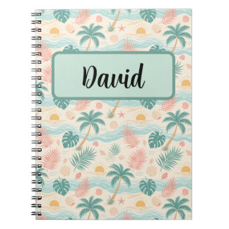 Carnet personnalisé de plage tropicale