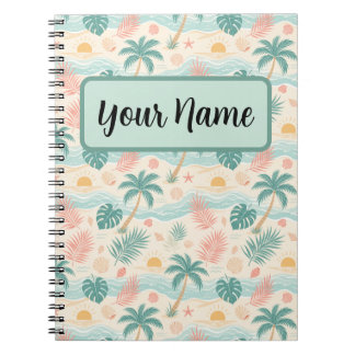 Carnet personnalisé de plage tropicale