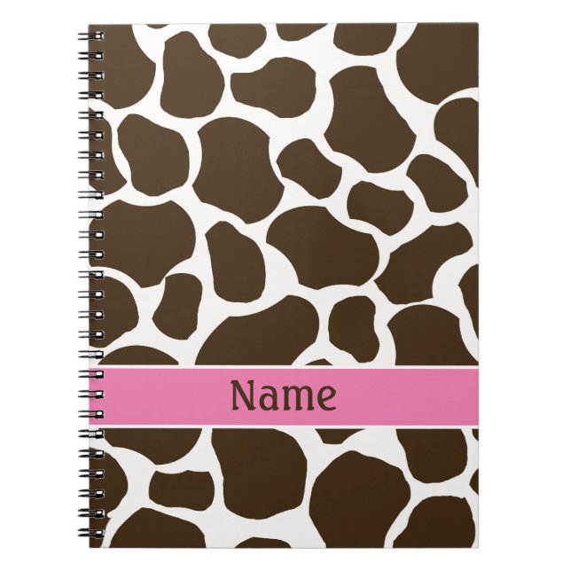 Carnet personnalisé d'impression de girafe (Devant)