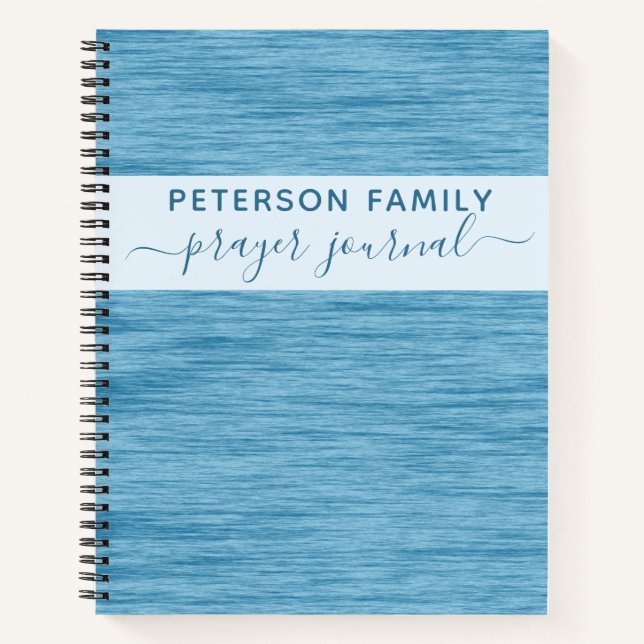 Carnet personnalisé du Journal de prière familiale (Devant)
