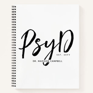 Carnet Personnalisé Elegant PsyD Docteur en Psychologie
