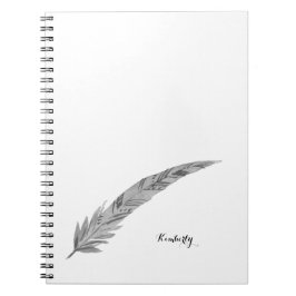 Carnet personnalisé en plumes - Aquarelle