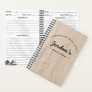 Carnet Personnalisé fait maison avec l'amour Recette Rust