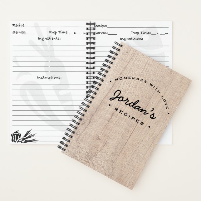 Carnet Personnalisé fait maison avec l'amour Recette Rust (À l'intérieur)