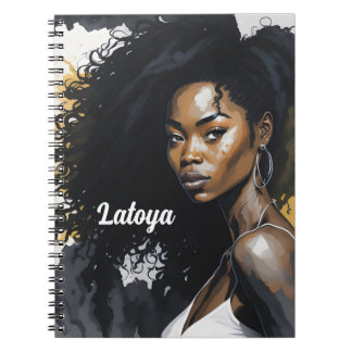 Carnet personnalisé femme noire