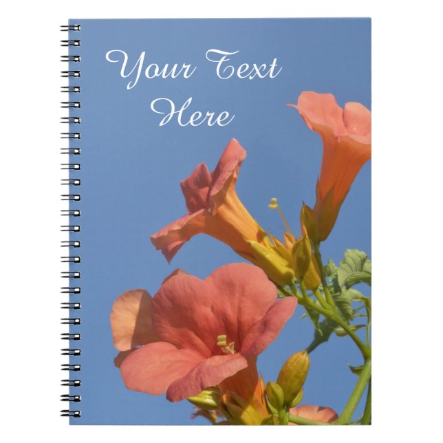 Carnet personnalisé Fleurs orange d'été (Devant)