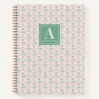 Carnet Personnalisé Floral Rose en Coquilles