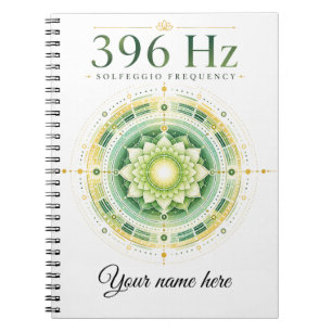 Carnet personnalisé Fréquence Solfège 396 Hz