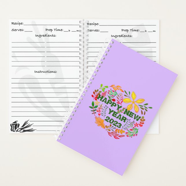CARNET PERSONNALISÉ HEUREUX NOUVEL AN 20XX (À l'intérieur)